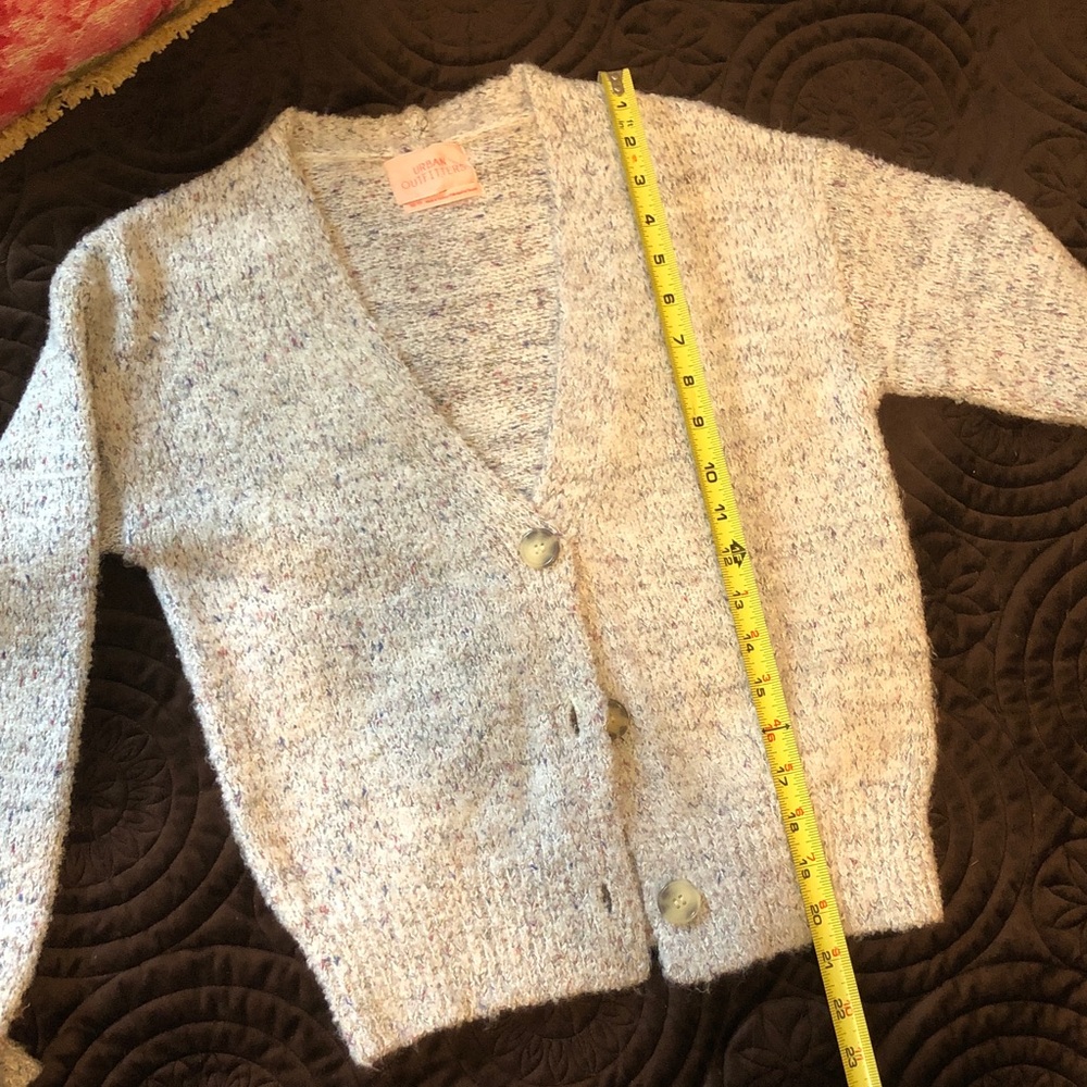 Urban Outfitters Speckled Light Grey Cardigan xs - Picture 3 of 5